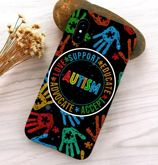 Autism Support Educate Advocate Accept Love Phone Case