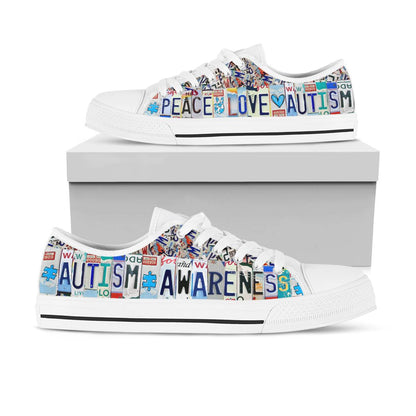 Peace Love Autism Low Top Shoes Sneaker