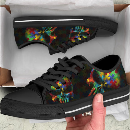 Autism Skull Low Top Shoes Sneaker