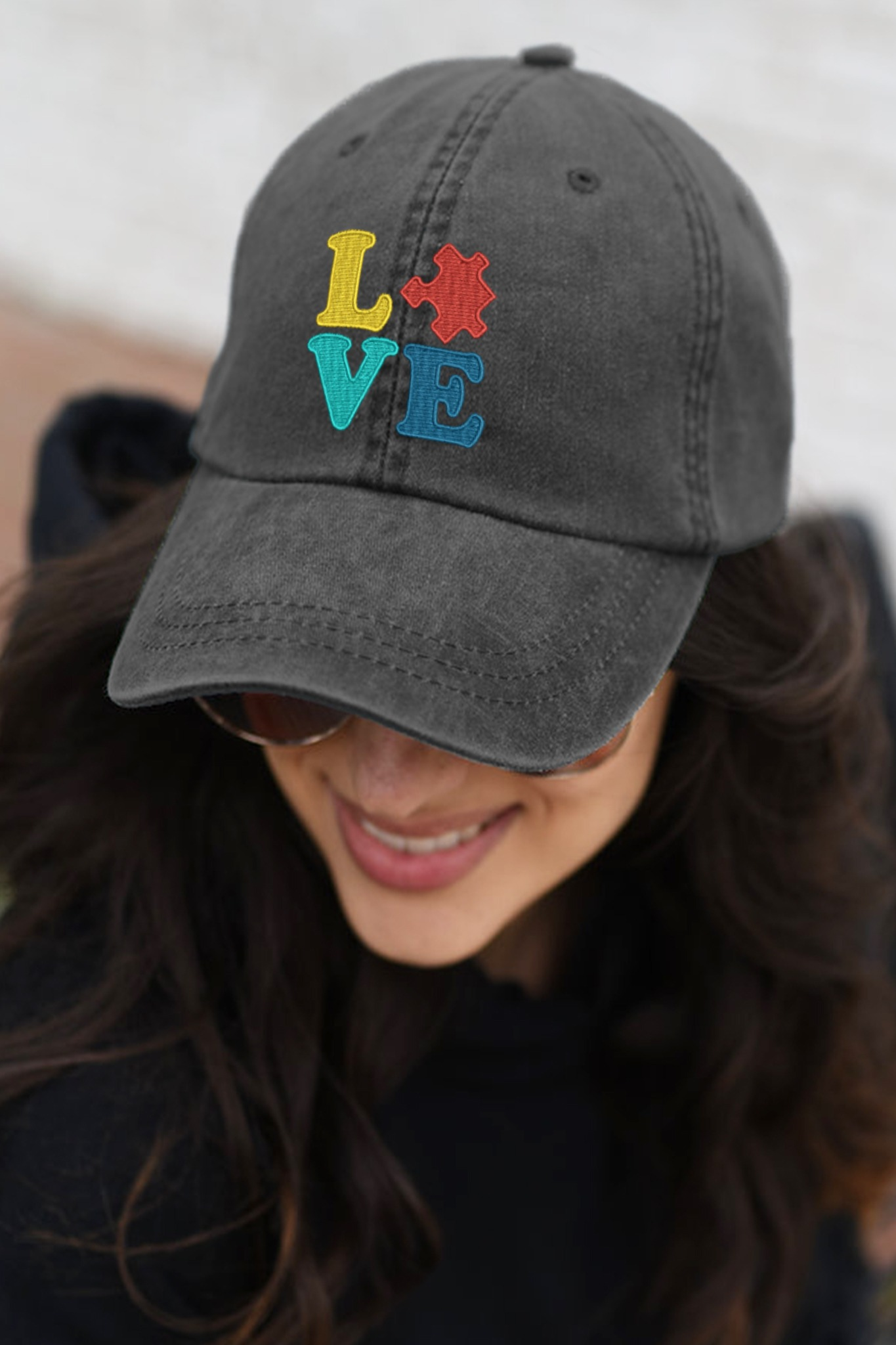 Love Autism Embroidered Cap