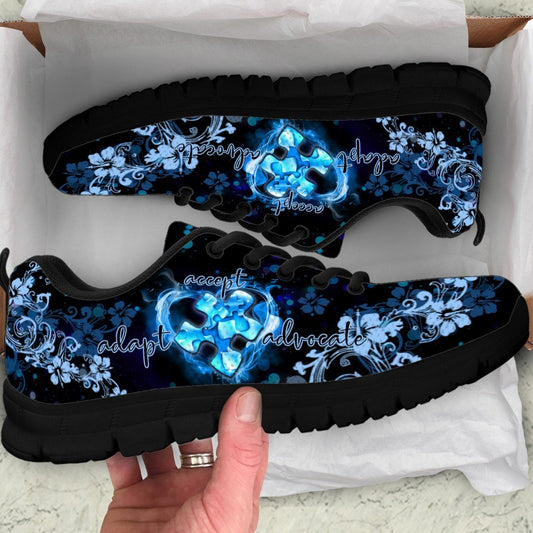 Blue Puzzle Fitness Sneakers Shoes