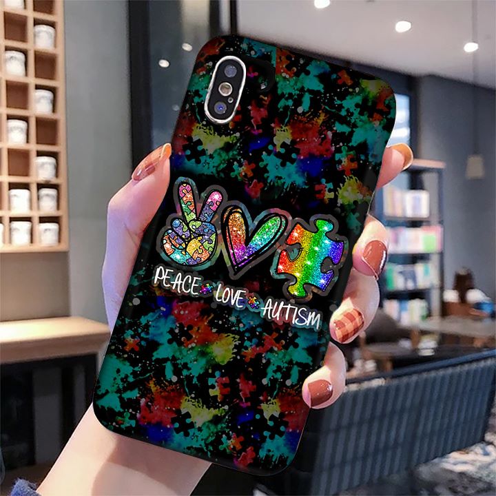 Autism Awareness Peace Love Autism Phone Case