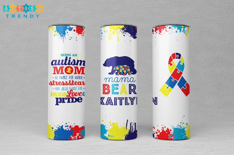 Custom Autism Mom Tumbler, Autism Mom Gift with Heartfelt Message