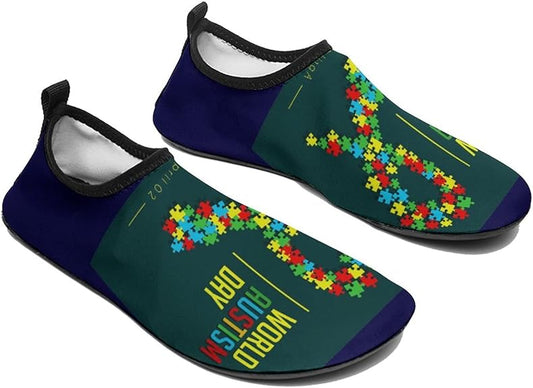 World Autism Awareness Day Aqua Shoes