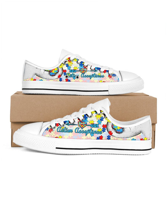 Autism Awareness Acceptance Low Top Shoes Sneaker