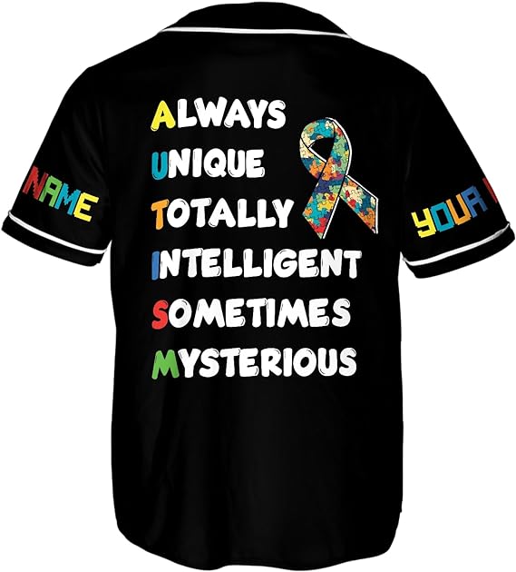 Personalized Puzzle Autism Awareness Baseball Jersey Shirt