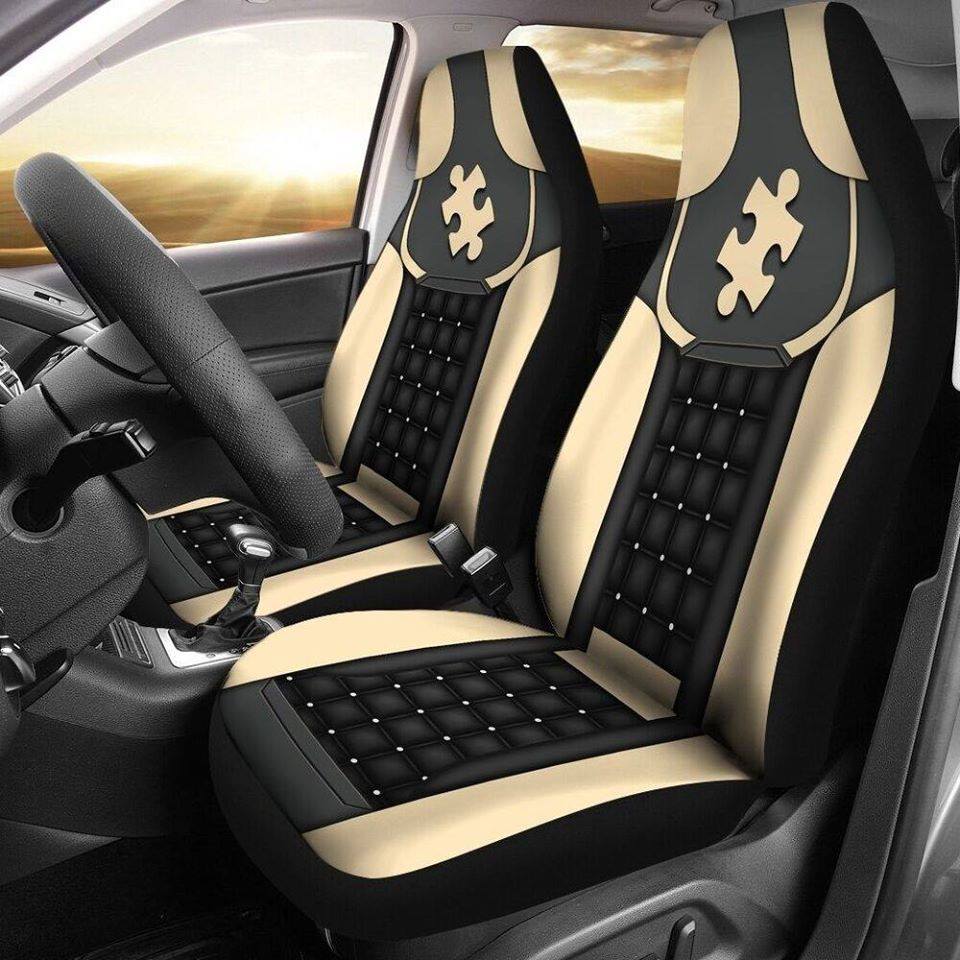 Autism Puzzle Car Seat Cover