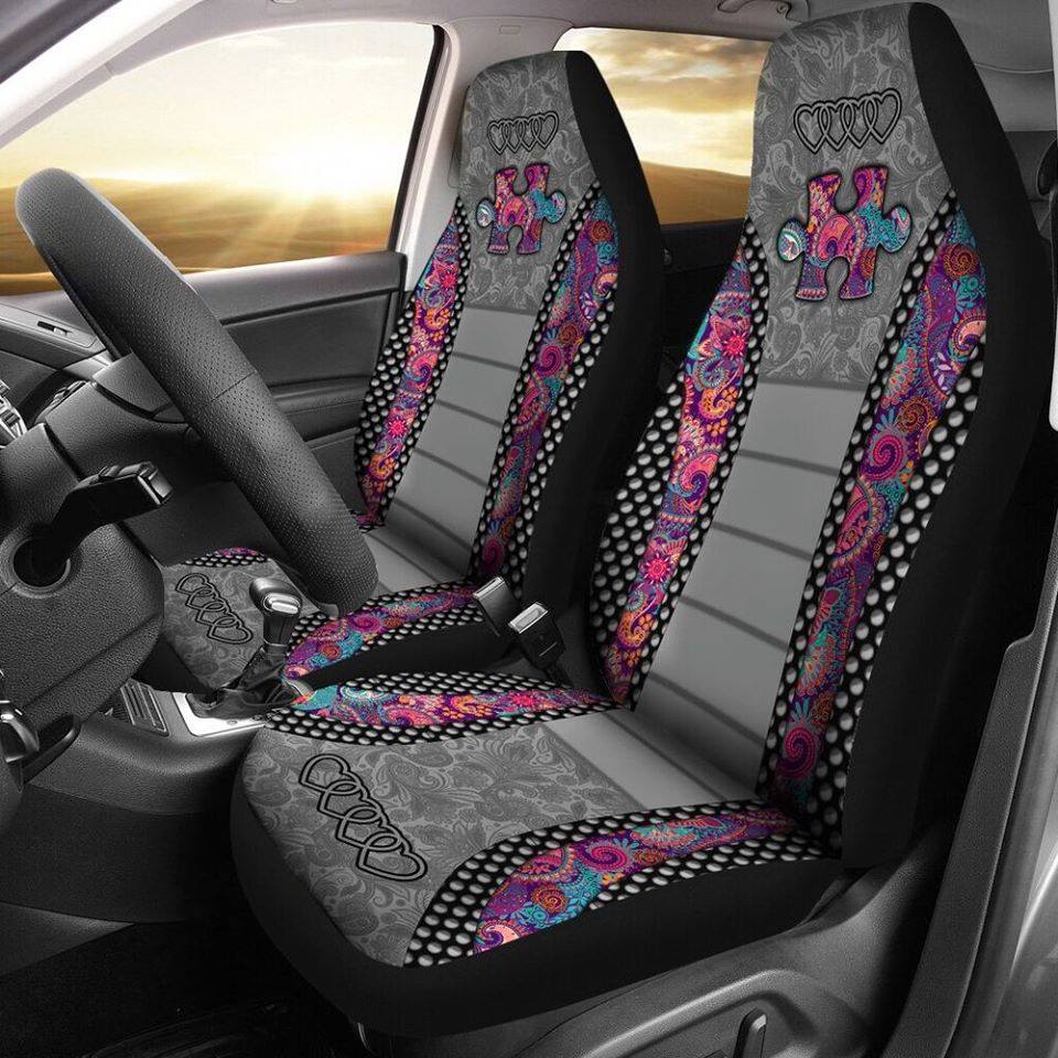 Autism Love Puzzle Car Seat Cover