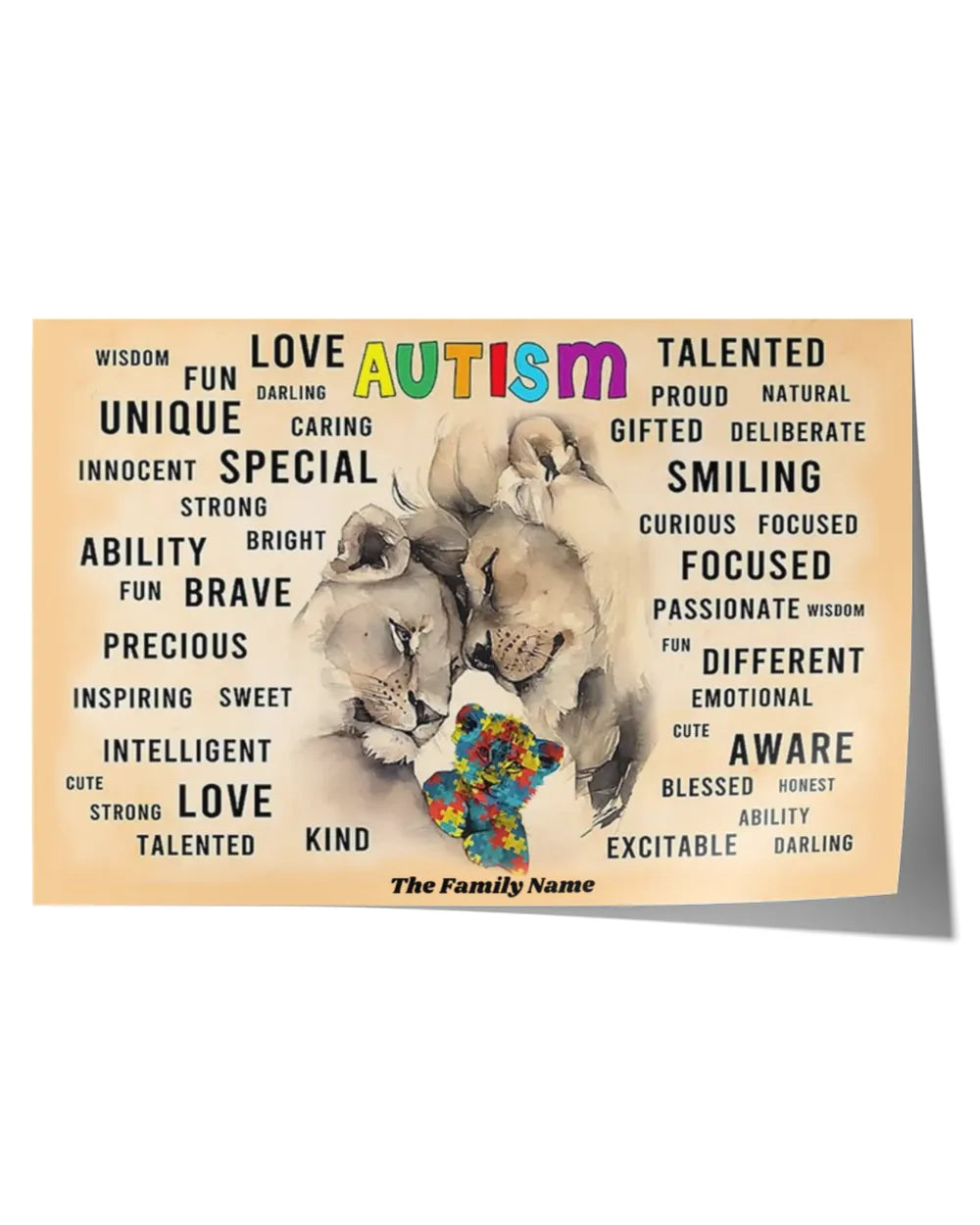 Personalized - Autism Awareness Poster Motivated Gift for Autism Son