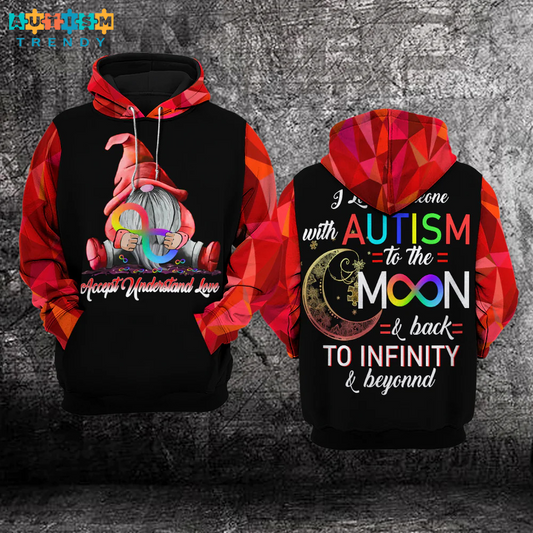 Accept Understand Love Autism Hoodie Gnome Autism Awareness Hoodie 3D