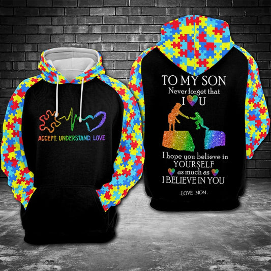 To My Son Autism Hoodie 3D