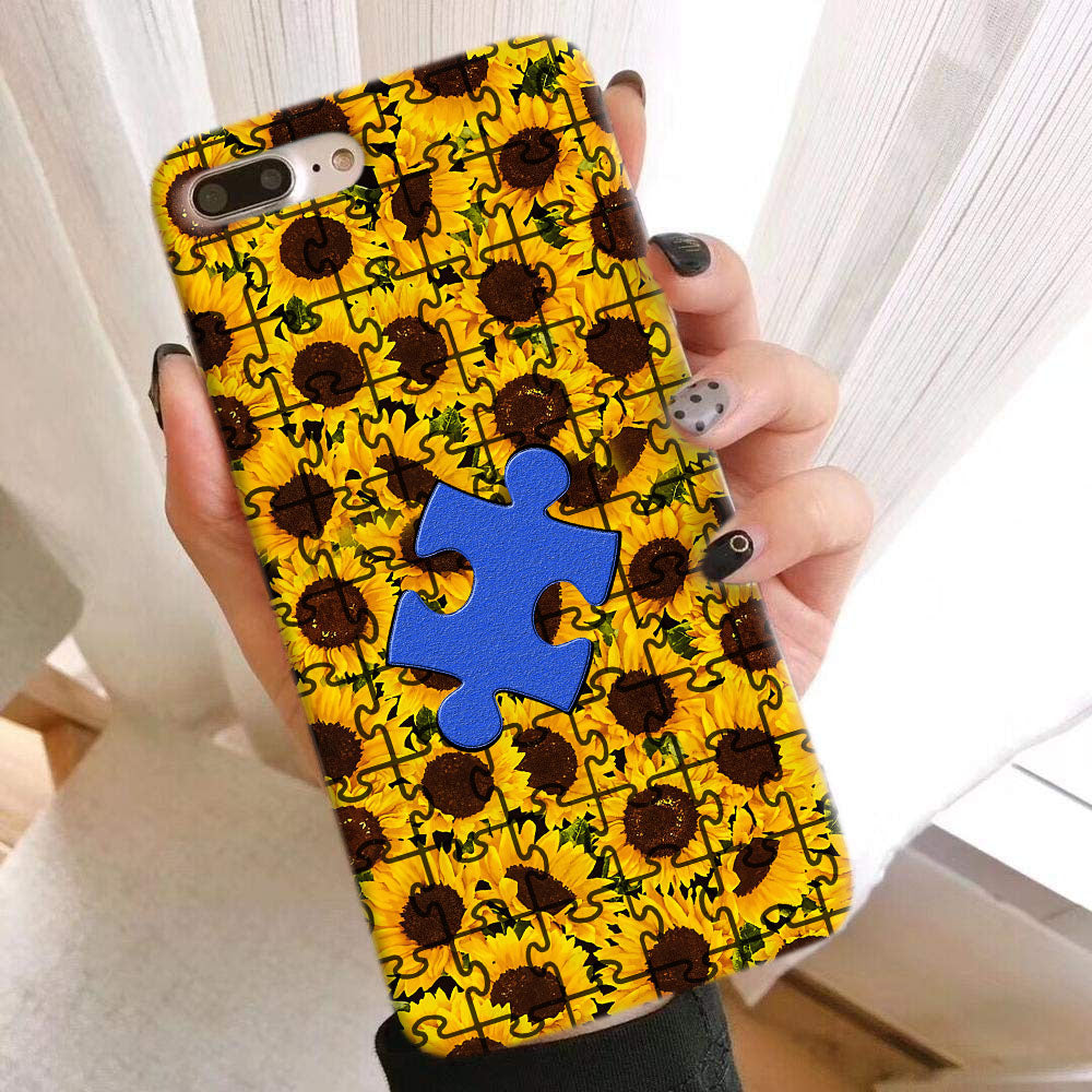 Autism Sunflower Puzzle Phone Case