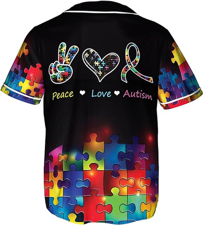 Personalized Autism Awareness Baseball Jersey Shirt