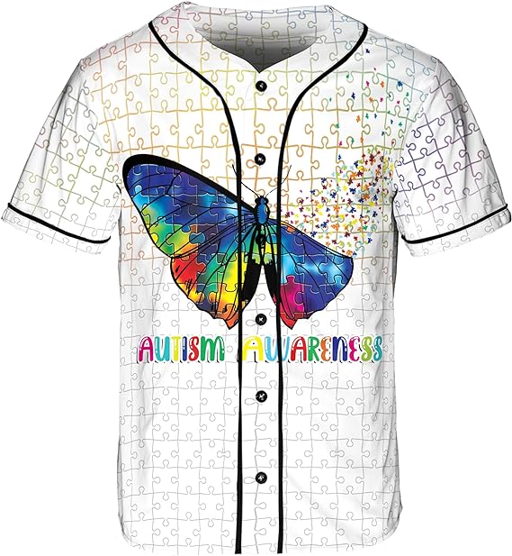 Personalized Autism Baseball Jersey Shirt