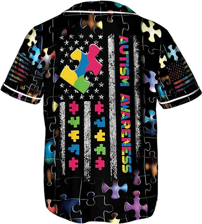 Personalized Autism Awareness Baseball Jersey Shirt