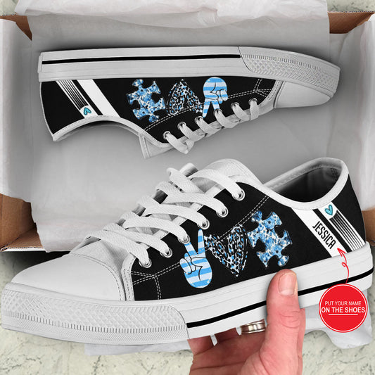 Personalized Love Autism Low Top Shoes