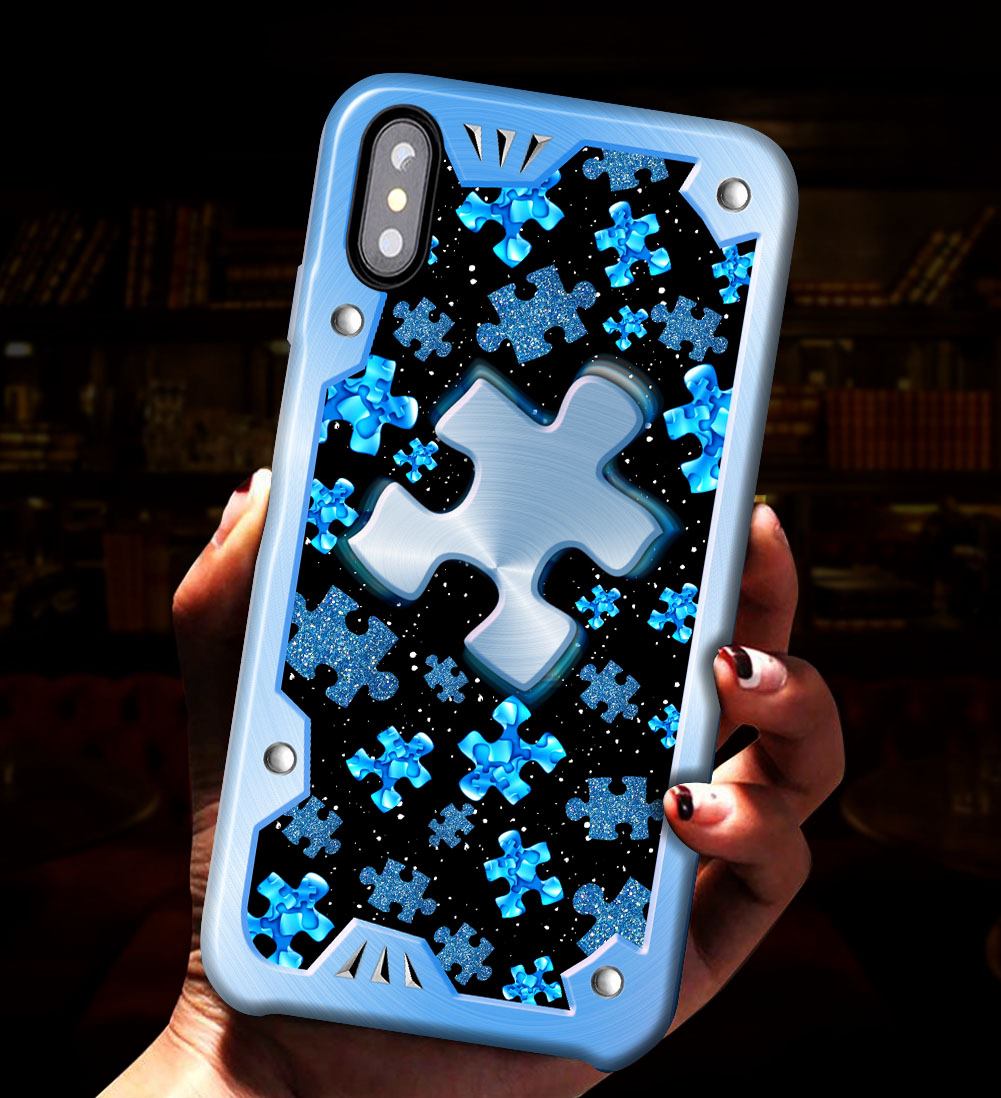 Autism Awareness Blue Puzzle Phone Case