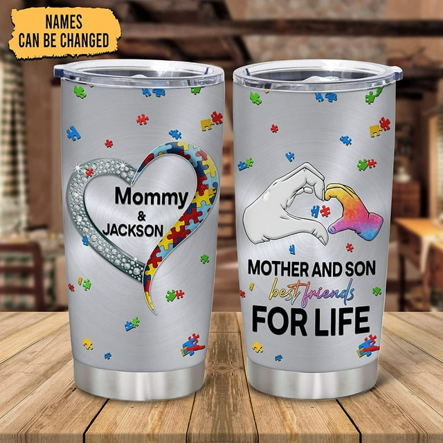 Personalized Tumbler Cup Mother And Son Best Friends For Life