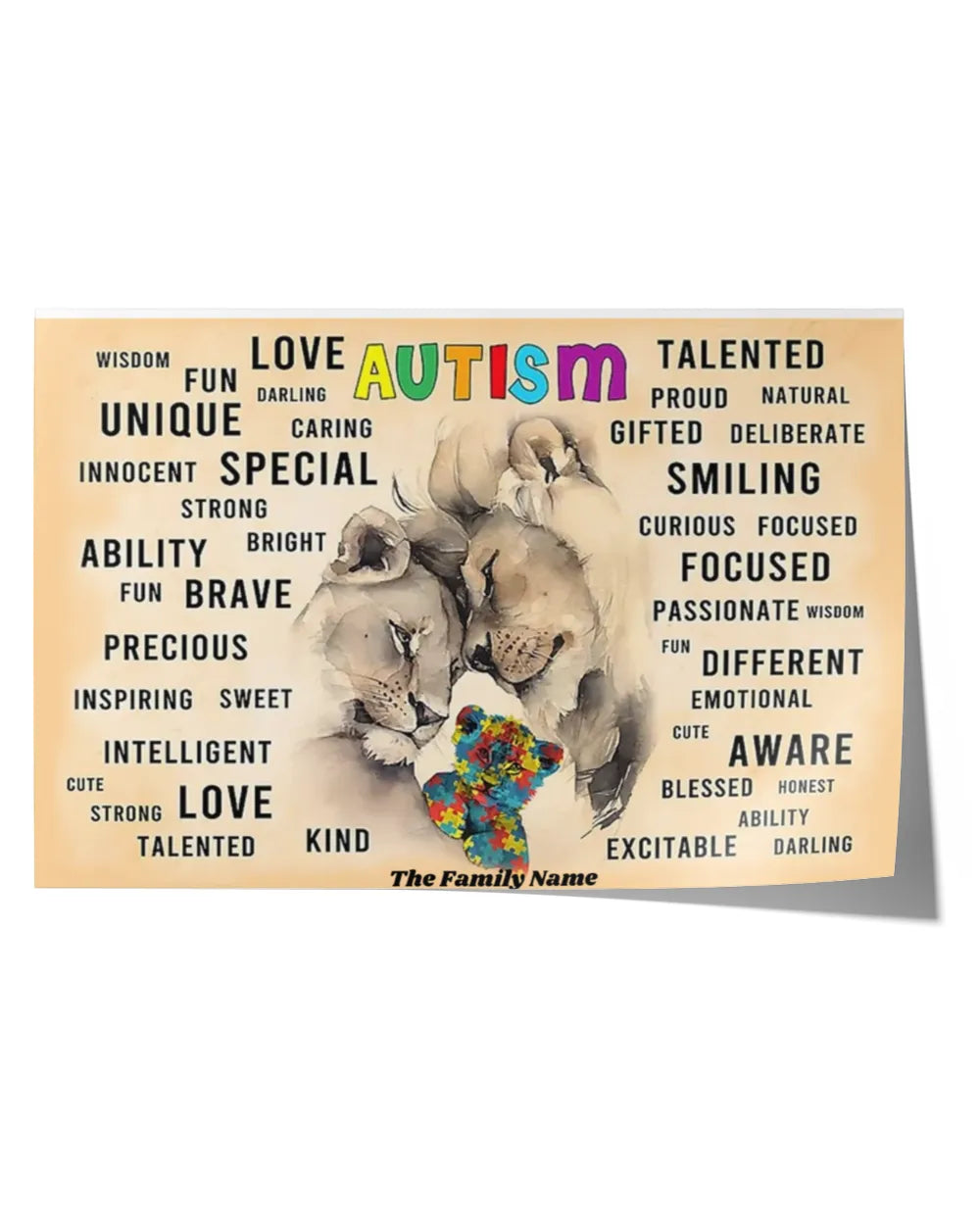 Personalized - Autism Awareness Poster Motivated Gift for Autism Son