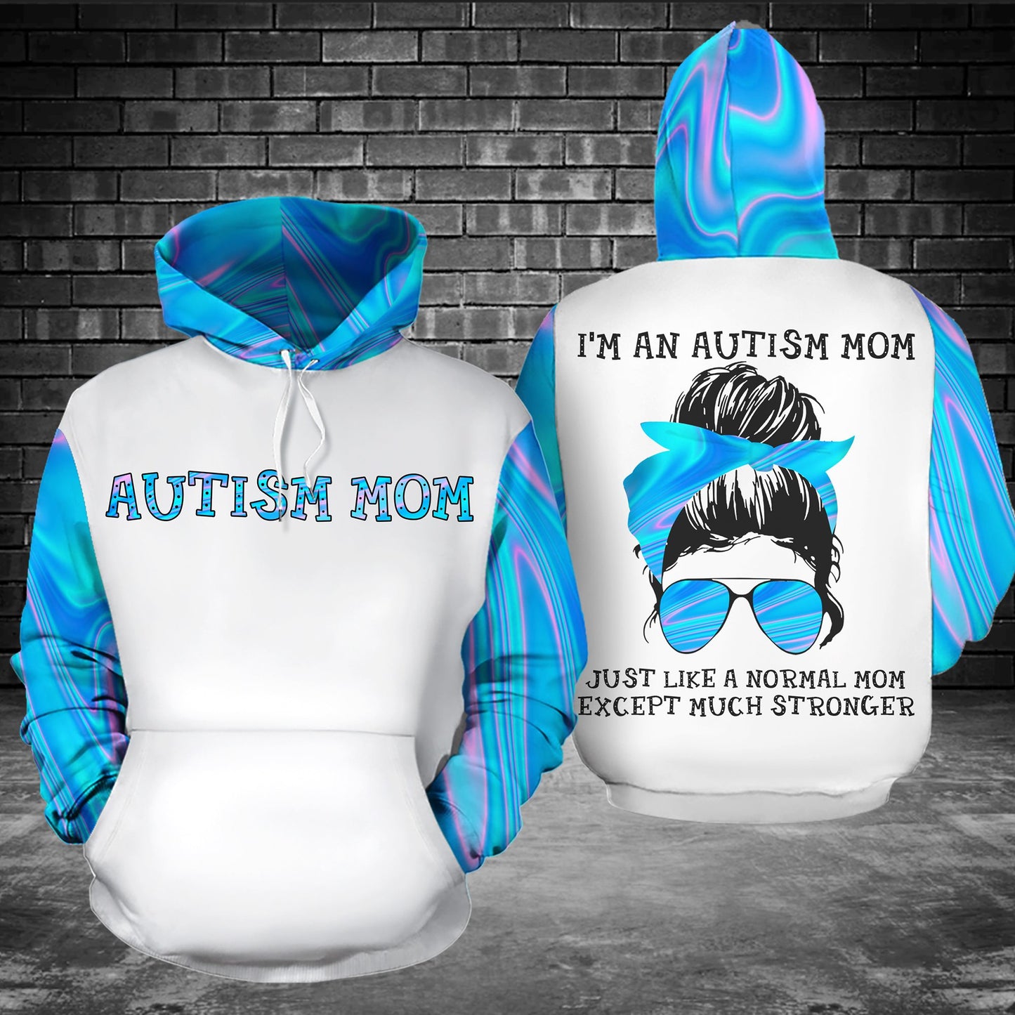 Strong Autism Mom Autism Hoodie 3D