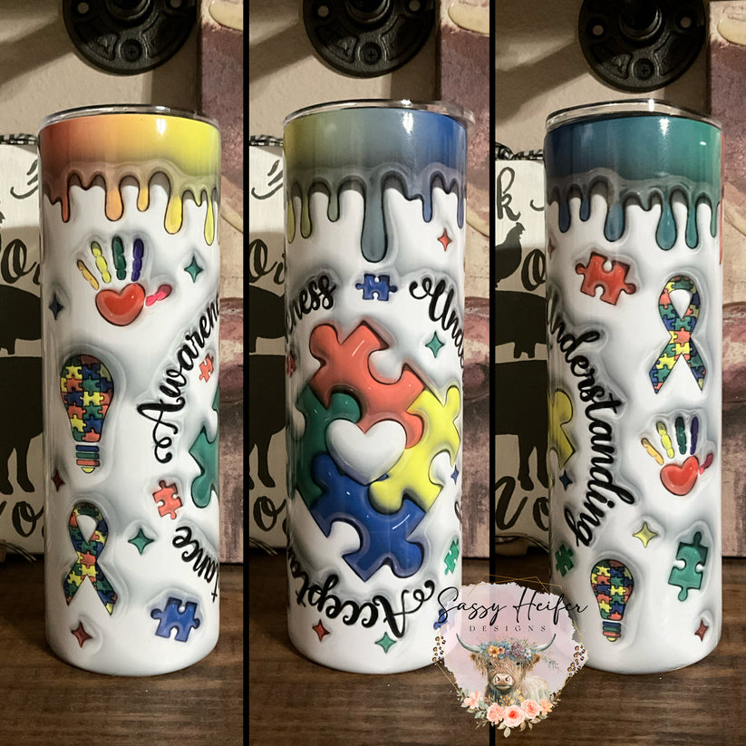 Autism Awareness Wrap Tumbler