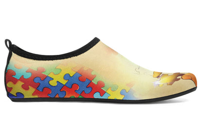 Autism Awareness Aqua Barefoot Shoes