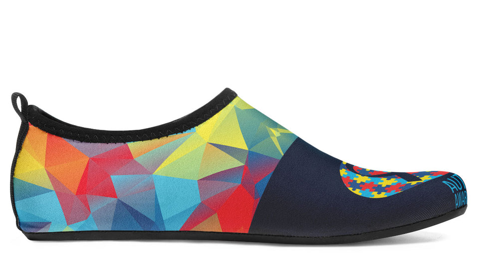 Colorful Autism Awareness Aqua Barefoot Shoes