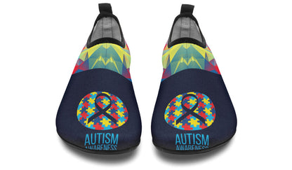 Colorful Autism Awareness Aqua Barefoot Shoes