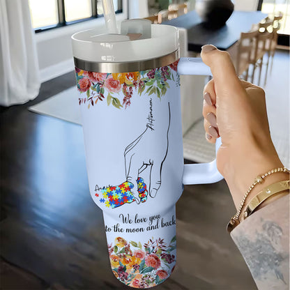 Personalized Autism Mom 40Oz Stainless Steel Tumbler