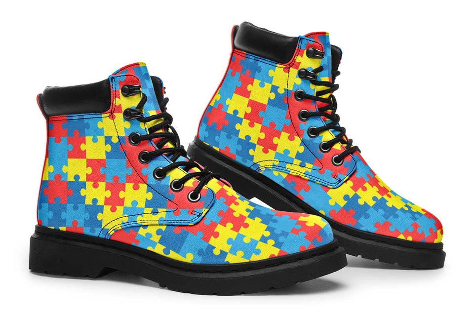 Autism Awareness Puzzle Classic Vibe Boots