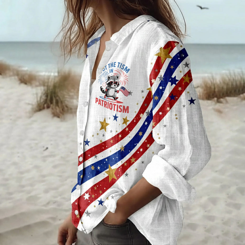 I Put The Tism In Patriotism Blouse Shirt