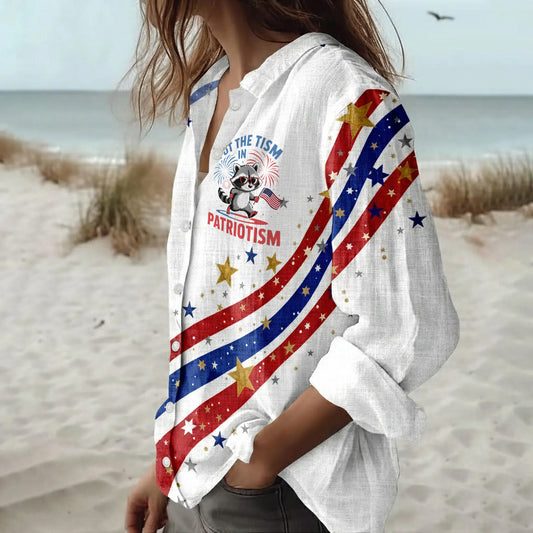 I Put The Tism In Patriotism Blouse Shirt