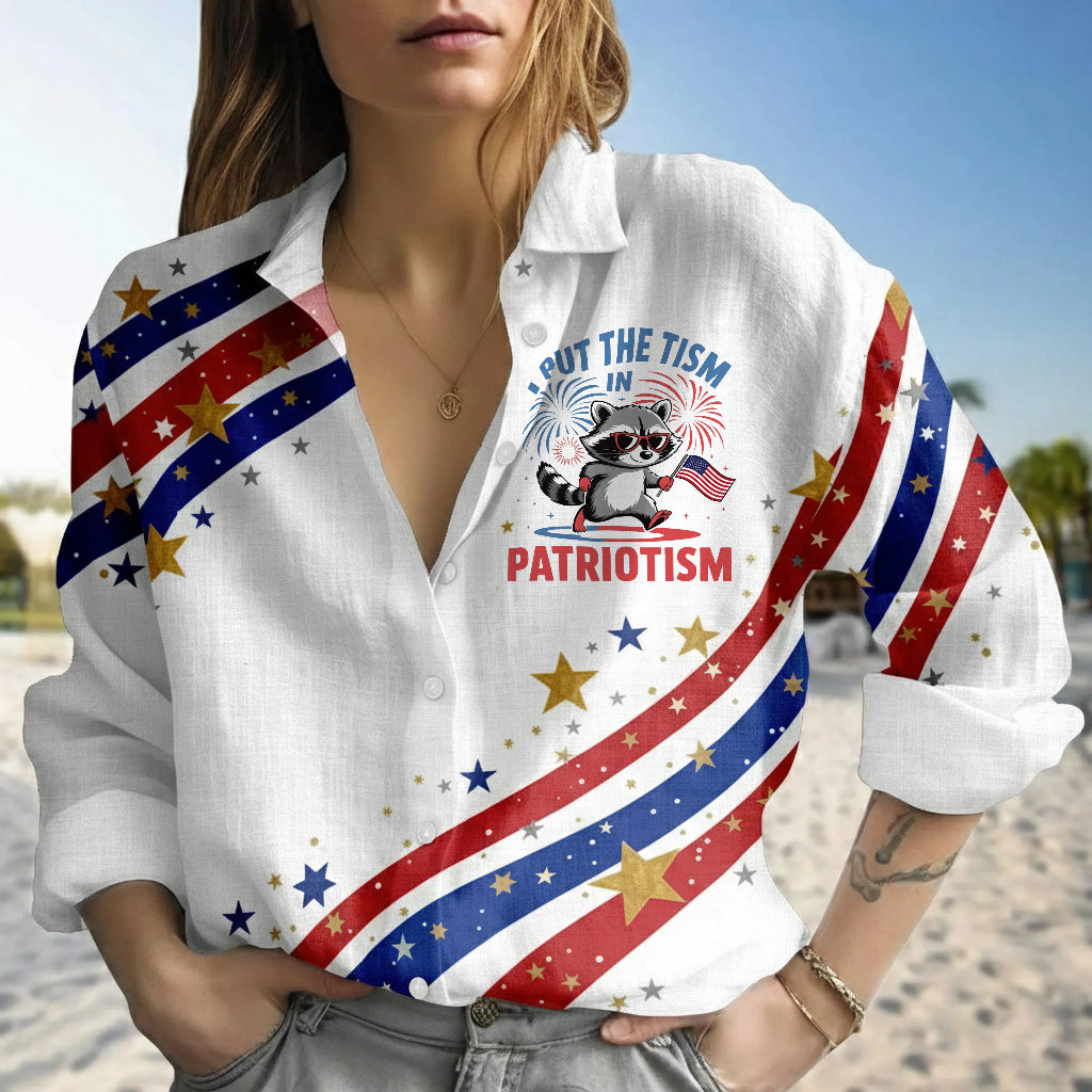 I Put The Tism In Patriotism Blouse Shirt