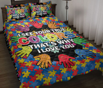 Autism Quilt Bedding Set : I See Your True Color