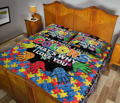 Autism Quilt Bedding Set : I See Your True Color