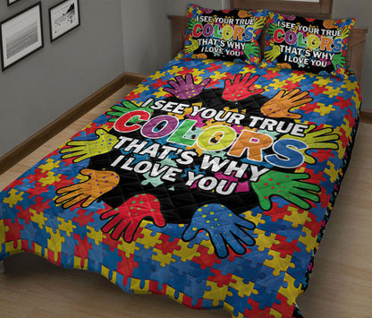 Autism Quilt Bedding Set : I See Your True Color