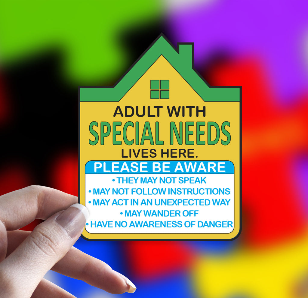 Needs Sticker Special Needs Safety Home Decal Sticker – AutismTrendy