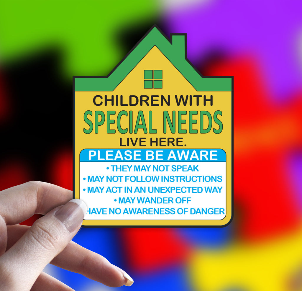 Special Needs Safety Home Decal Sticker