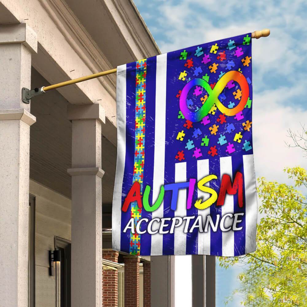 Acceptance Autism Awareness Flag