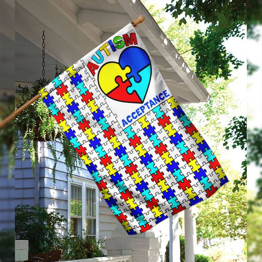 Acceptance Autism Awareness Flag