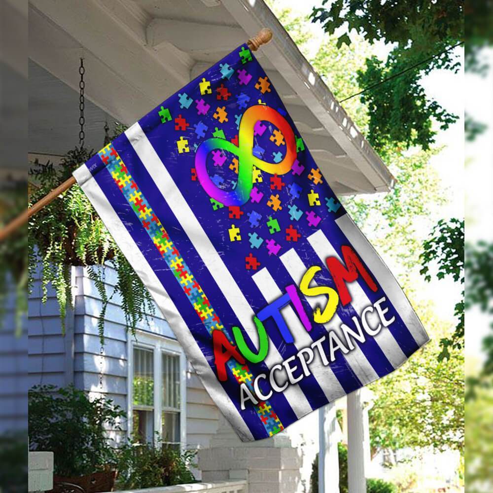 Acceptance Autism Awareness Flag