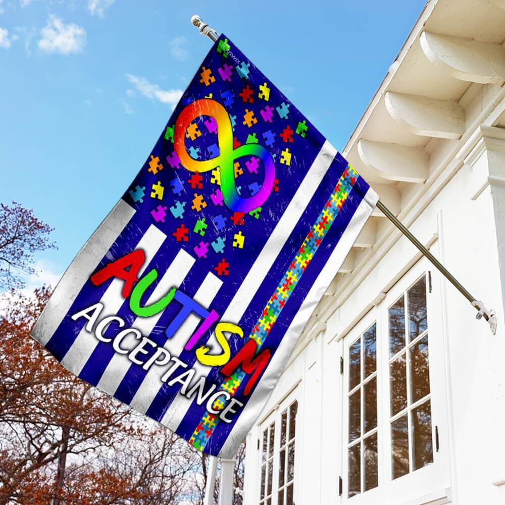 Acceptance Autism Awareness Flag