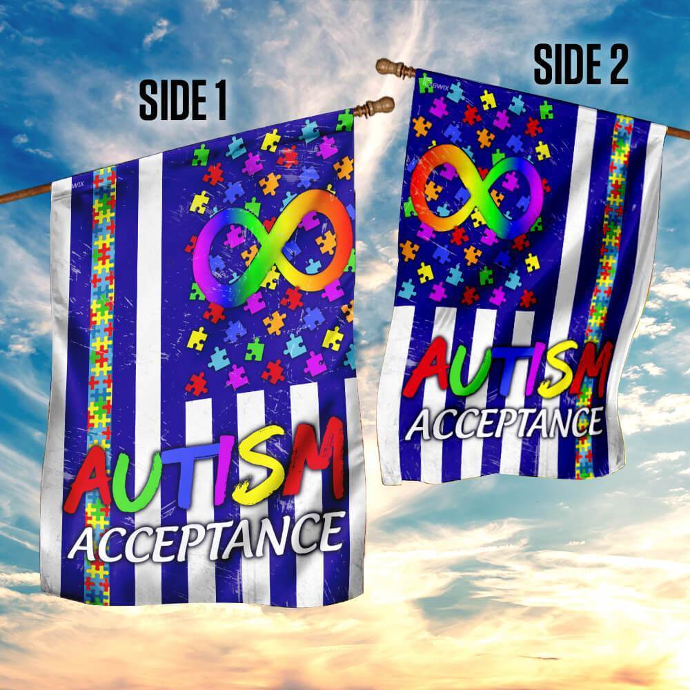 Acceptance Autism Awareness Flag