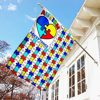 Acceptance Autism Awareness Flag