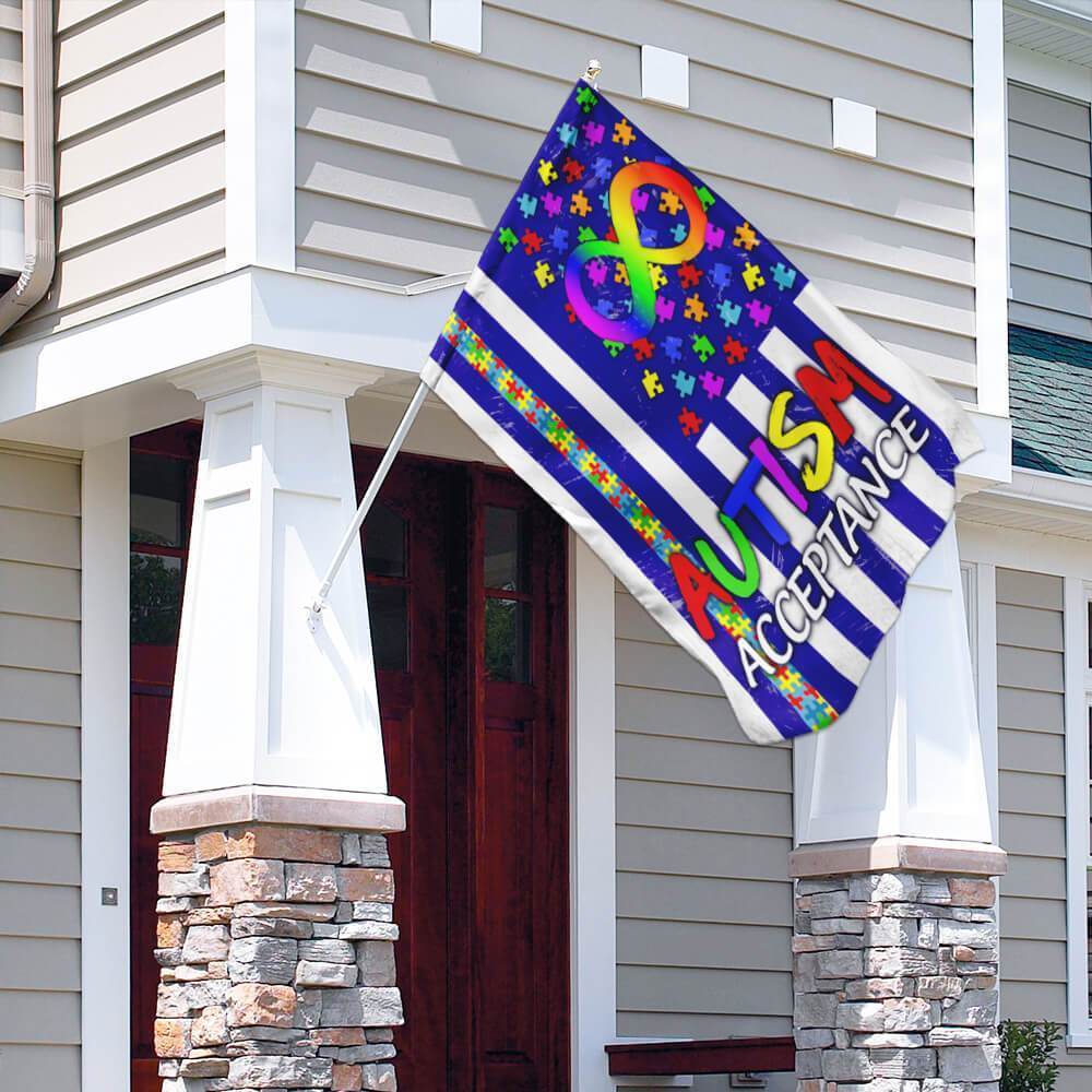 Acceptance Autism Awareness Flag