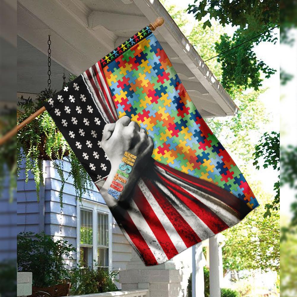 Autism American Autism Awareness Flag