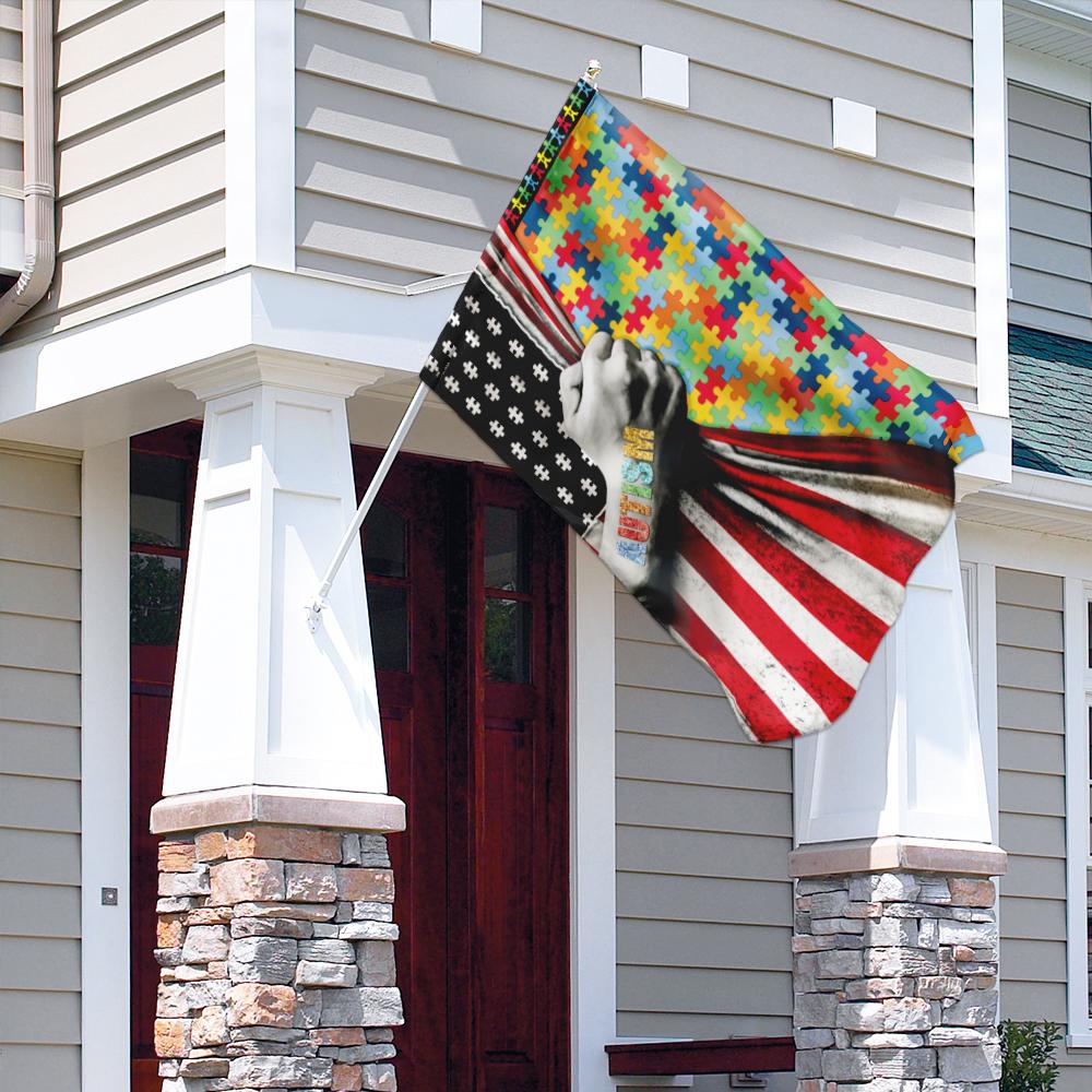 Autism American Autism Awareness Flag