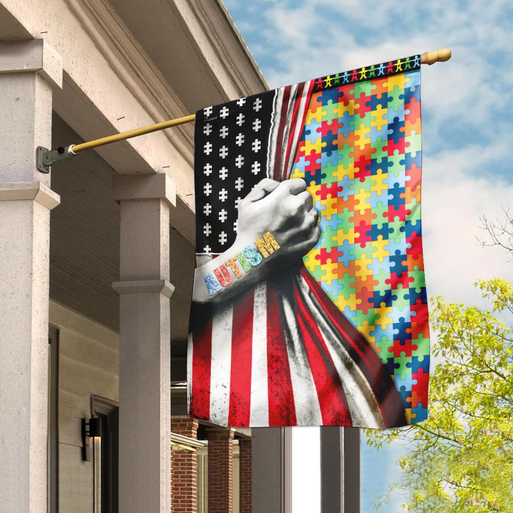 Autism American Autism Awareness Flag