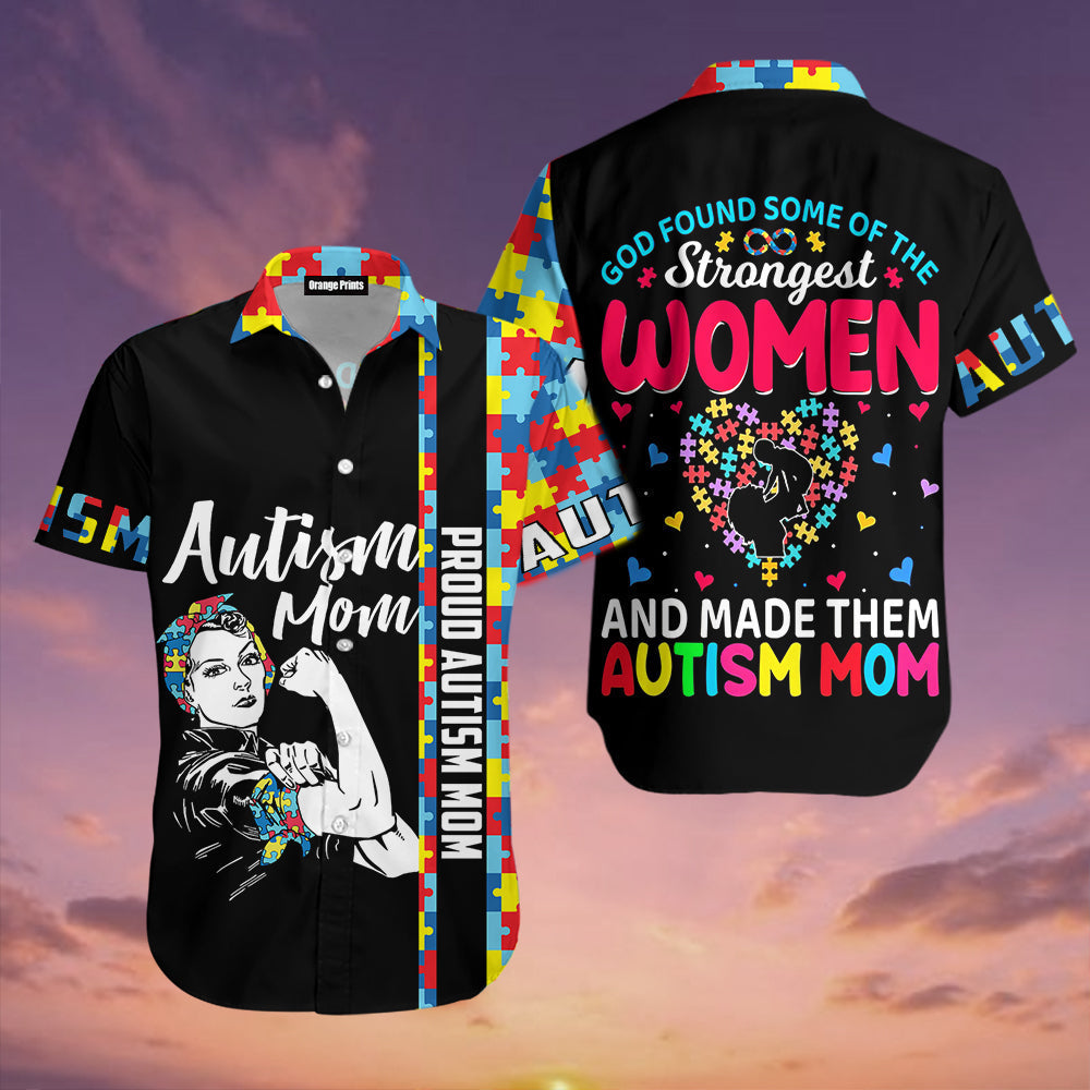 Autism Awareness Autism Stronger Mom Aloha Hawaiian Shirt