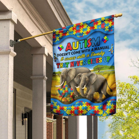 Elephant Family Autism Awareness Flag